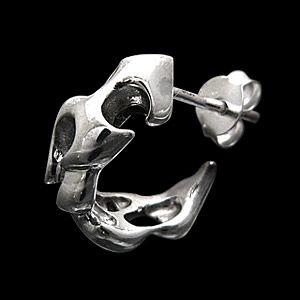 シルバーアクセサリー メンズ ピアス トライバル・炎 タトゥー pi0395