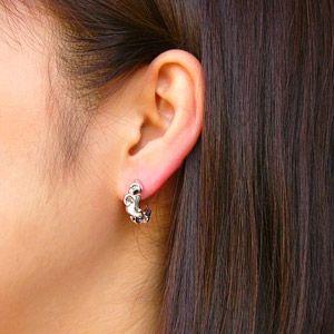 シルバーアクセサリー メンズ ピアス トライバル・炎 タトゥー pi0395 ペア売りの画像