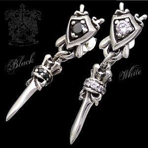 ピアス メンズ シルバーピアス メンズピアス 剣・ソード ジルコニア