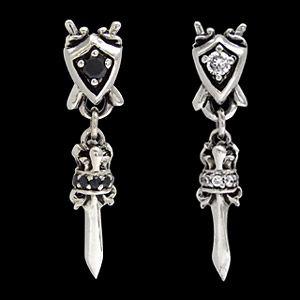 ピアス メンズ シルバーピアス メンズピアス 剣・ソード ジルコニア pi0404 バラ売り |  | 01