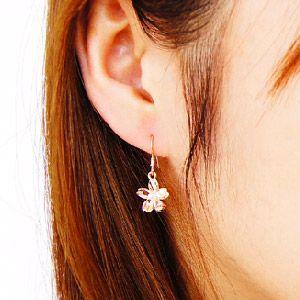 ピアス レディース シルバーピアス レディースピアス 桜・さくら ローズクォーツ トパーズ pi0409 ペア売り |  | 05