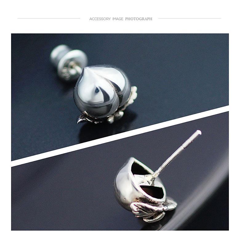 桃ピアス pi0533 シルバーアクセサリー ピアススタッド メンズ