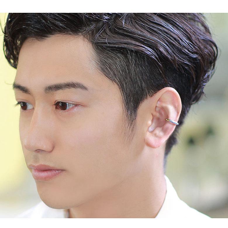 シルバー925×ブラス製イヤカフ pi0540 シルバーアクセサリー 片耳用