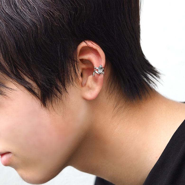 イヤーカフ カエル シルバー925 アクセサリー pi0553 蛙 イヤカフ 片耳用売り |  | 03