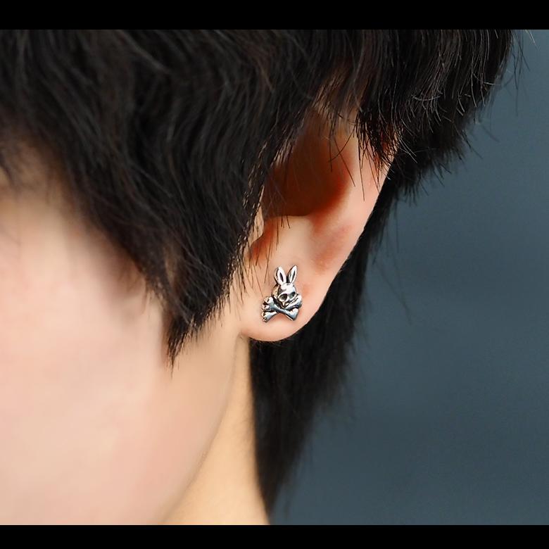 ピアス メンズ うさぎ 兎 スカルボーン シルバー925 pi0566 片耳 ピアス メンズ うさぎ 兎 スカルボーン シルバー925 pi0566 片耳