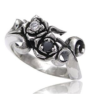 シルバーアクセサリー シルバーリング 指輪 メンズ リング 薔薇