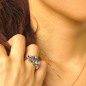 シルバーアクセサリー シルバーリング 指輪 メンズ リング 薔薇