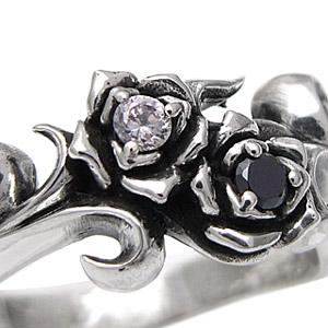 シルバーアクセサリー シルバーリング 指輪 メンズ リング 薔薇