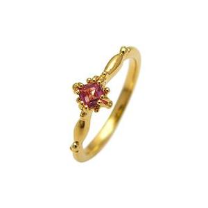 シルバーアクセサリー シルバーリング 指輪 レディース ピンキーリング ゴールド ピンクトルマリン r0543の画像