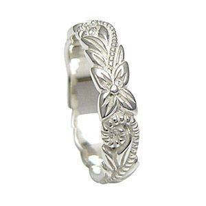 ペアリング シルバーリング 指輪 ハワイアン 花 r0569-pair ペアセット ギフトBOX付き |  | 01