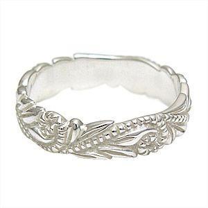 ペアリング シルバーリング 指輪 ハワイアン 花 r0569-pair ペアセット ギフトBOX付き |  | 02