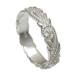 ペアリング シルバーリング 指輪 ハワイアン 花 r0569-pair ペアセット ギフトBOX付き |  | 03