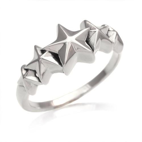 ペアリング シルバーリング メンズ レディース スター 星 ファイブ