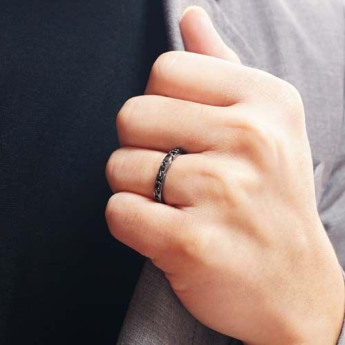 ペアリング シルバーアクセサリー 指輪 隠れハート アラベスク