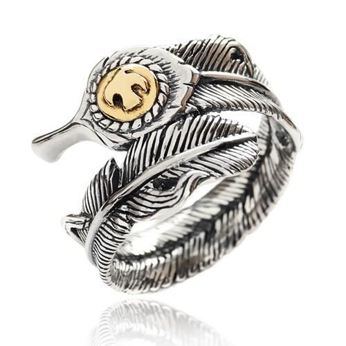 シルバーアクセサリー シルバーリング ネイティブ メンズ イーグル