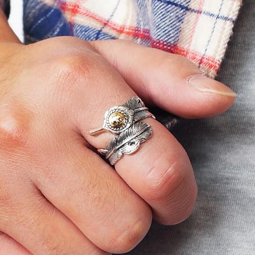 シルバーアクセサリー シルバーリング ネイティブ メンズ イーグル