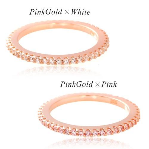 シルバーアクセサリー フルエタニティリング レディース リング ゴールド ピンクゴールド r0728 |  | 04