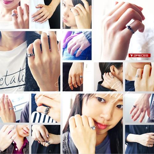 レディース ピンキーリング シルバー925 メンズライク 薔薇 クロス