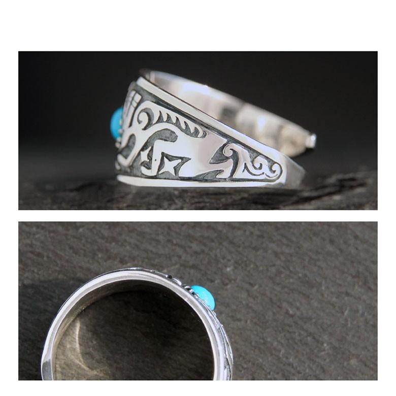 シルバーリング r0836 シルバーアクセサリー リング メンズ ココペリの画像