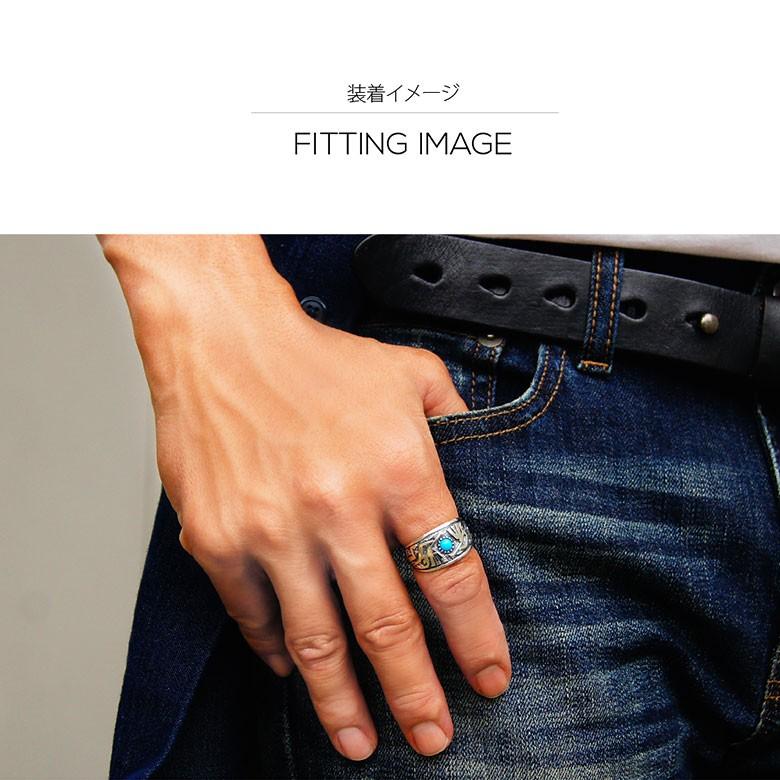 シルバーリング r0836 シルバーアクセサリー リング メンズ ココペリの画像