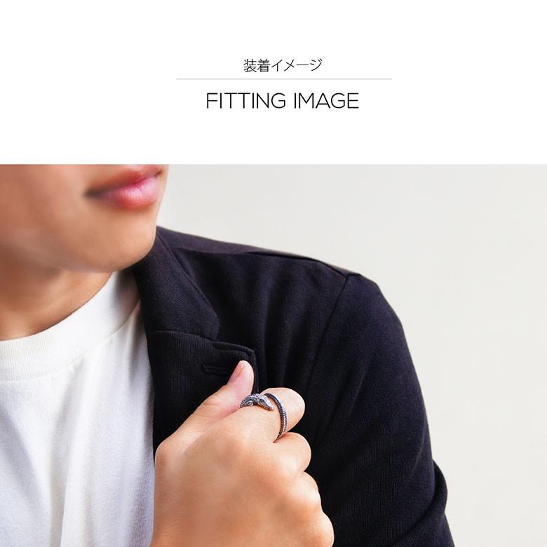 シルバーリング r0839 シルバーアクセサリー リング メンズ ワニ・鰐