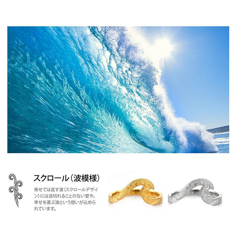 ハワイアン波リング r0846 シルバーアクセサリー リング 男女兼用 波