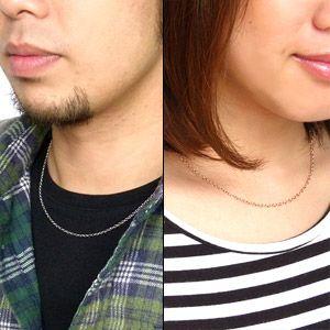 ステンレスアクセサリー ネックレス・チェーン ステンレスチェーン あずき シルバー・ローズゴールド sc0022 4cmアジャスター付き |  | 01