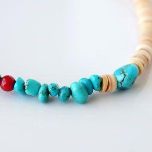 アンクレット メンズ・レディース パワーストーン ペアアクセサリー シェル ターコイズ シルバー925コンチョ so0509 |  | 03