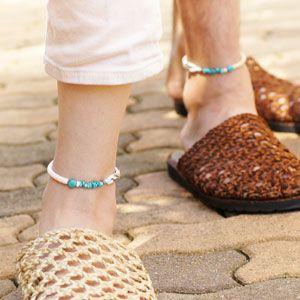 アンクレット メンズ・レディース パワーストーン ペアアクセサリー シェル ターコイズ シルバー925コンチョ so0509 |  | 05