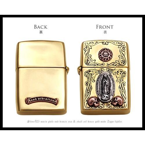 ZIPPO ジッポ ライター シルバー ゴールド マリア スカル メンズ ZIPPO ジッポ ライター シルバー ゴールド マリア スカル メンズ