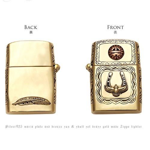 ZIPPO ジッポ ライター ネイティブ シルバー925 イーグル ホースシュー 馬蹄 ブラスゴールド so0527 |  | 02
