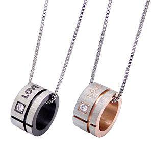 ステンレスアクセサリー ネックレス メンズ・レディース ペアネックレス[単品] リング ジルコニア spe0203 ペンダントトップのみ |  | 01