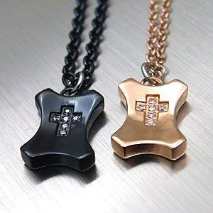 ステンレスアクセサリー ネックレス メンズ・レディース ペアアクセ[単品] クロス・十字架 spe0218 ステンレスチェーン付き |  | 01