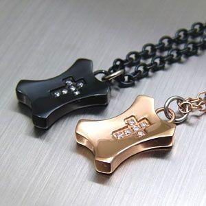 ステンレスアクセサリー ネックレス メンズ・レディース ペアアクセ[単品] クロス・十字架 spe0218 ステンレスチェーン付き |  | 02