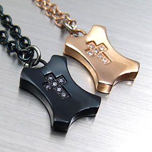 ステンレスアクセサリー ネックレス メンズ・レディース ペアアクセ[単品] クロス・十字架 spe0218 ステンレスチェーン付き |  | 03