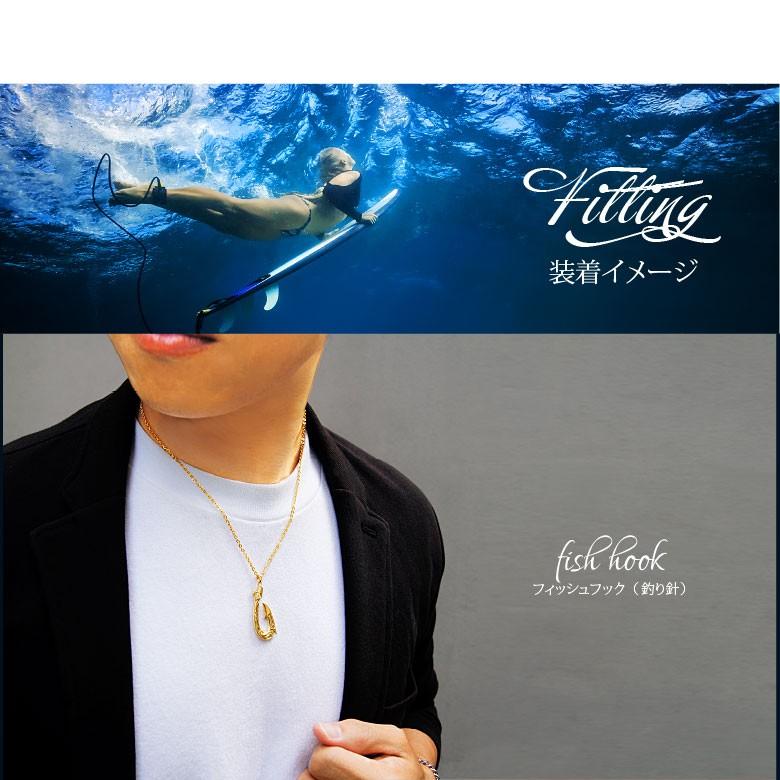 フィッシュフックネックレスspe0350 ステンレスアクセサリー