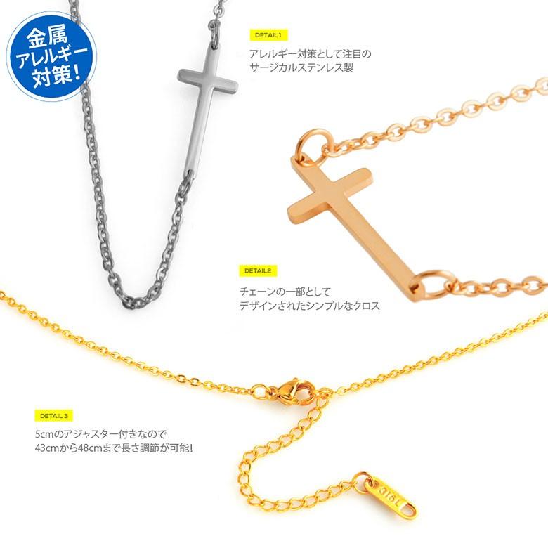 サージカルステンレス spe0355 ステンレスアクセサリー ネックレス ステンレス 男女兼用 クロス ステンレスチェーン付き |  | 02