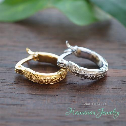 ピアス ハワイアンジュエリー ステンレス フープピアス