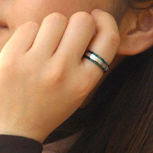 ステンレスアクセサリー リング・指輪 ブルー・青 ブラック・黒 sr0093 |  | 02