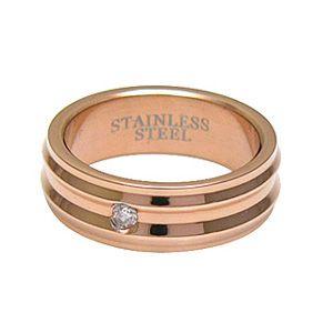 ステンレスアクセサリー レディース リング・指輪 ピンクゴールドコーティング キュービックジルコニア sr0100 |  | 01