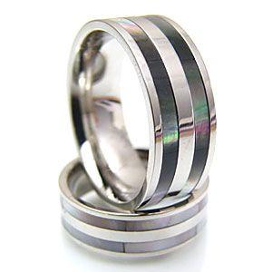 ステンレスアクセサリー リング・指輪 メンズ・レディース ペアアクセサリー[単品] ブラックシェル・ピンクシェル sr0113 |  | 04