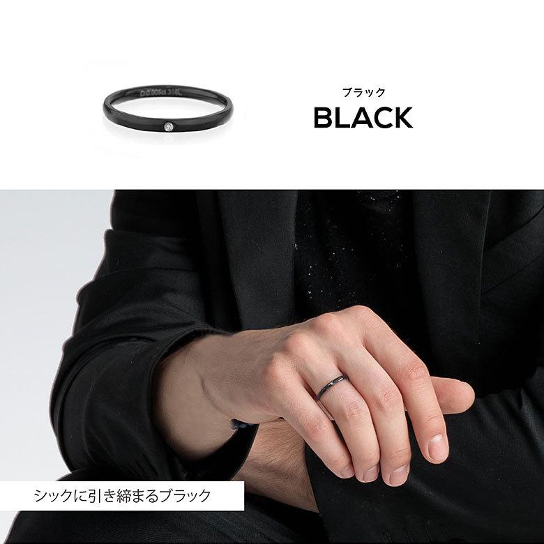 天然ダイヤモンドリング！ sr0157 ステンレスアクセサリー 金属アレルギー対策 男女兼用 シンプル |  | 19