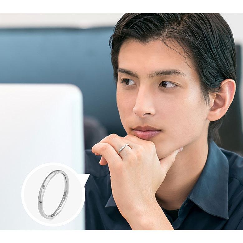 天然ダイヤモンドリング！ sr0157 ステンレスアクセサリー 金属アレルギー対策 男女兼用 シンプル |  | 05