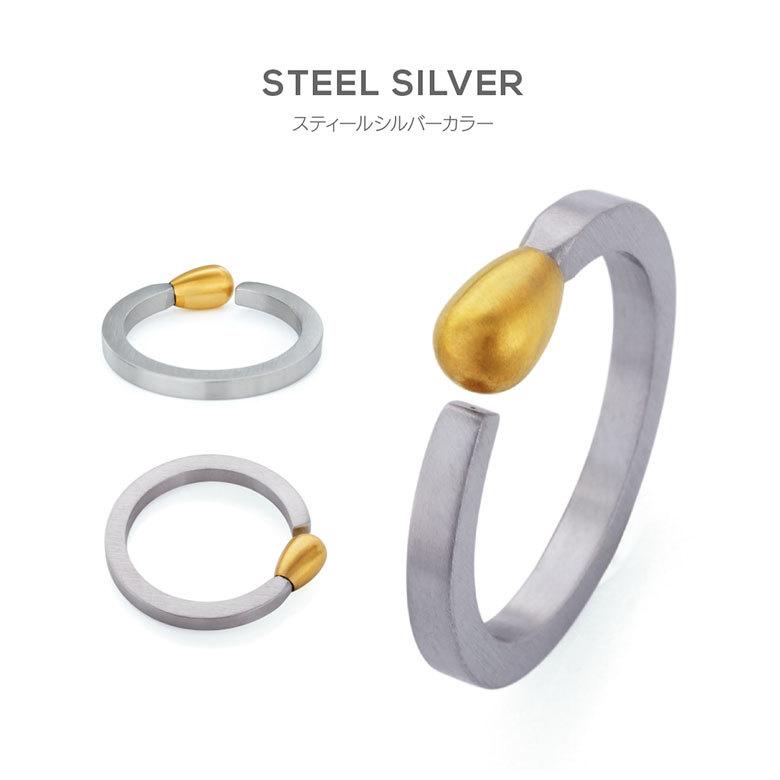 ステンレススチール製バングルとリングセット　21号 楽天市場】ウオッチバンドステンレスリング（シルバー）（RSB020