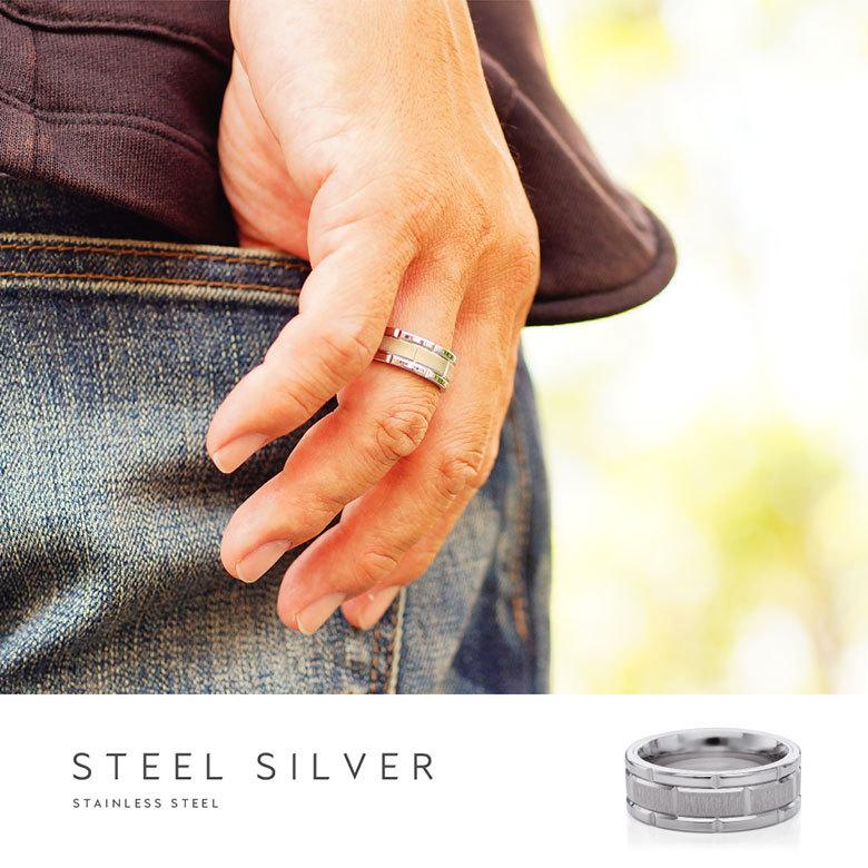 リング 指輪 ステンレス メンズ 金属アレルギー アクセサリー sr0165 幅広 |  | 07