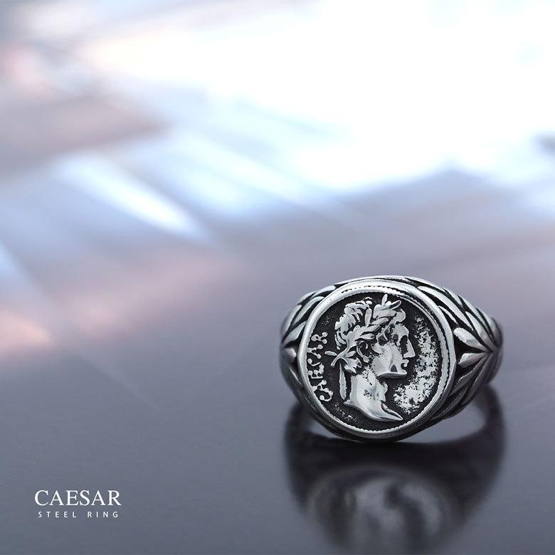リング 指輪 ステンレス メンズ カエサル 月桂樹 アクセサリー sr0166 古代コイン ステンレスリング |  | 05