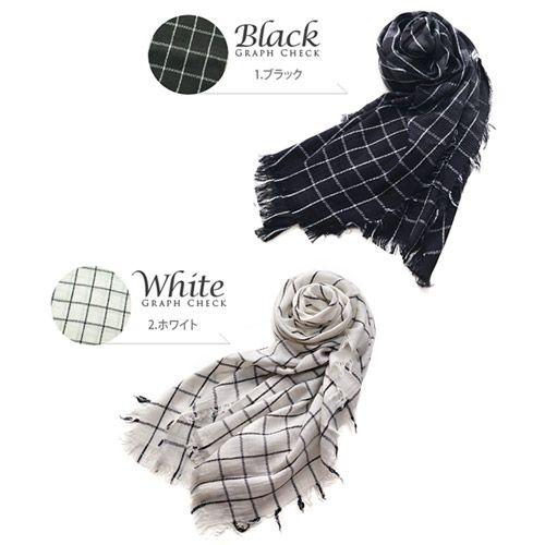 ストール マフラー レディース メンズ 大判ストール 薄手 グラフチェック za0098 10カラー |  | 01