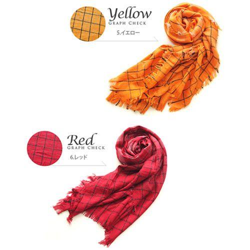 ストール マフラー レディース メンズ 大判ストール 薄手 グラフチェック za0098 10カラー |  | 03