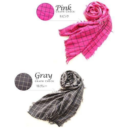ストール マフラー レディース メンズ 大判ストール 薄手 グラフチェック za0098 10カラー |  | 05