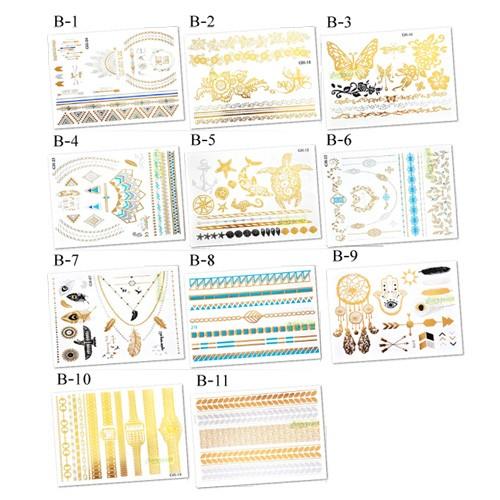 タトゥーシール アクセサリー レディース シルバー ゴールド テンポラリー za0100 |  | 02